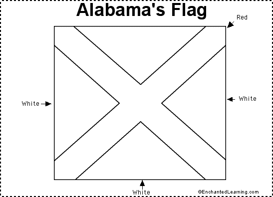 Show your kids a fun way to learn the abcs with alphabet printables they can color. Alabama Flag Printout Enchantedlearning Com