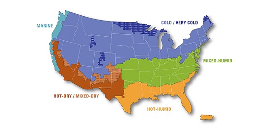 Building America Climate Map Department Of Energy Climate Map 