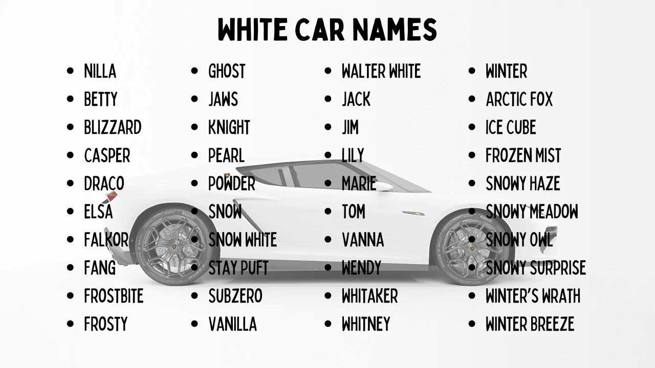 White Car Names