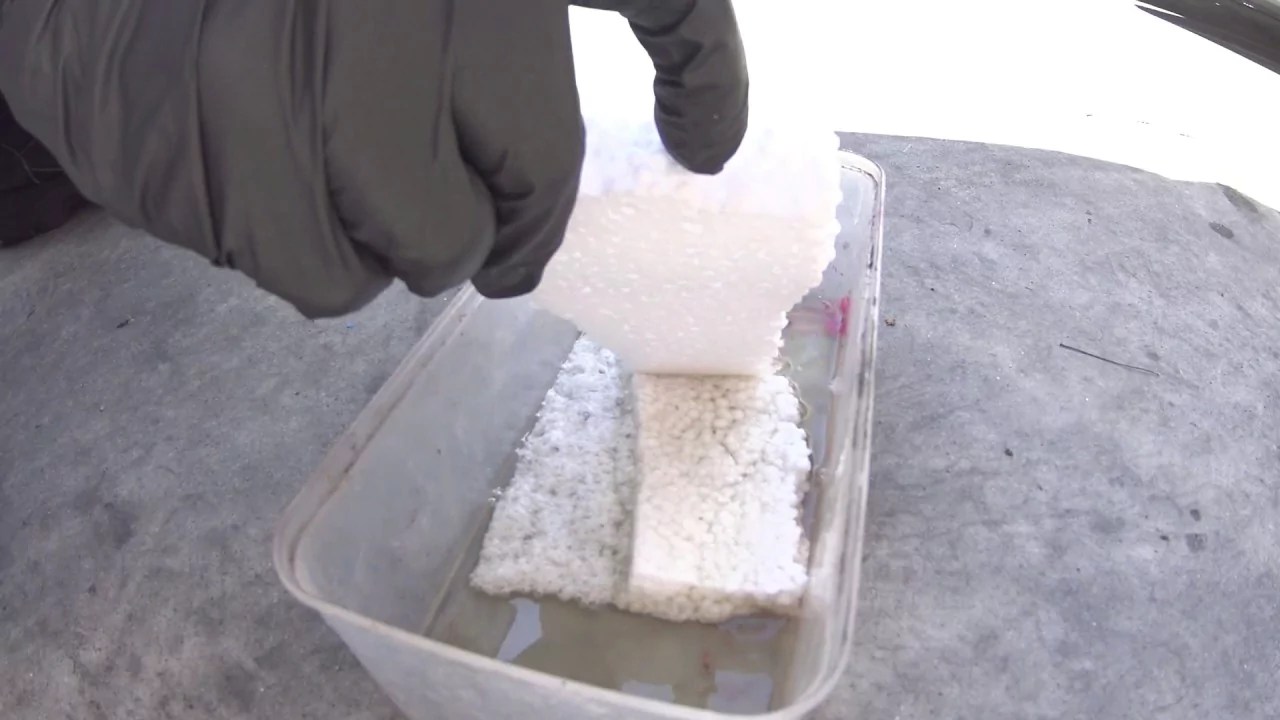 Styrofoam And Gasoline Mixture