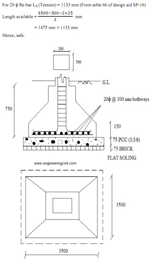So take width b = 200mm. Design Calculation Of An Isolated Footing Civil Engineering Portal Biggest Civil Engineering Information Sharing Website