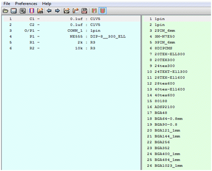 Screenshot of CvPCB in KIcad How to make a PCB Layout