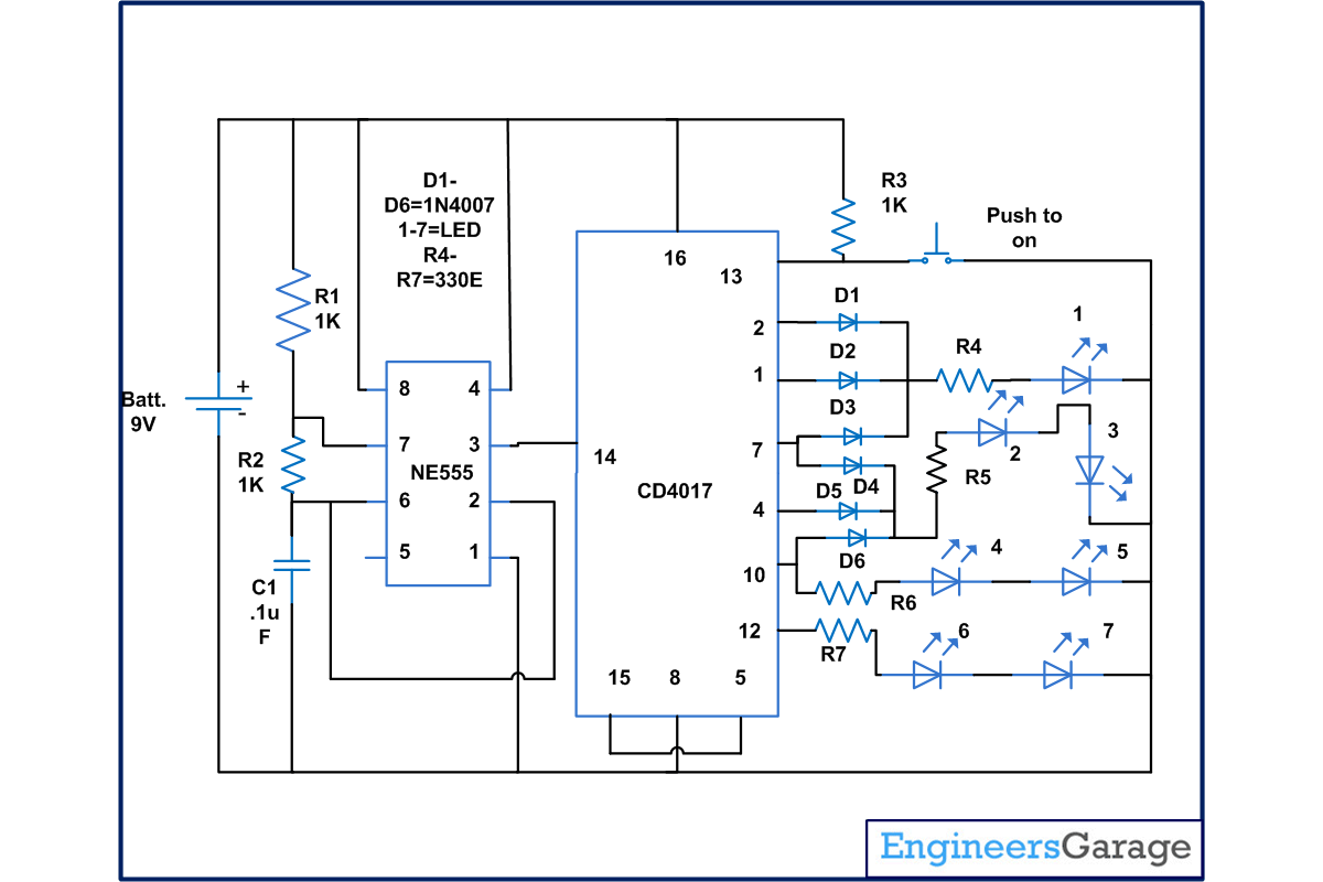 Circuit Diagram For Electronic Dice