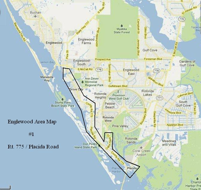 Englewood Florida Beaches Map Map 1 Placida Road.JPG