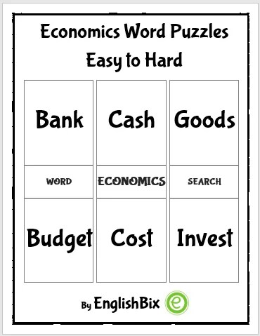 economics terms word search puzzle printable englishbix