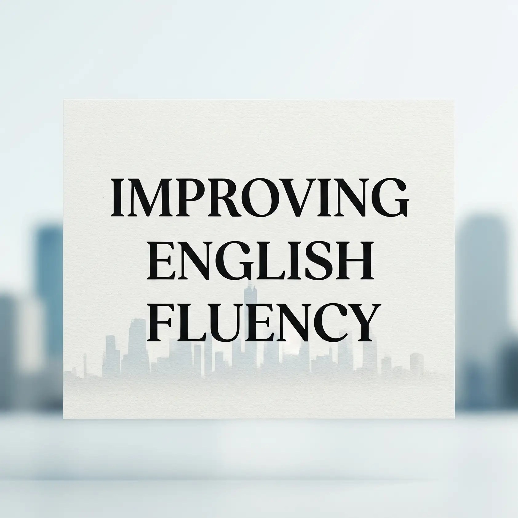 Improving english fluency