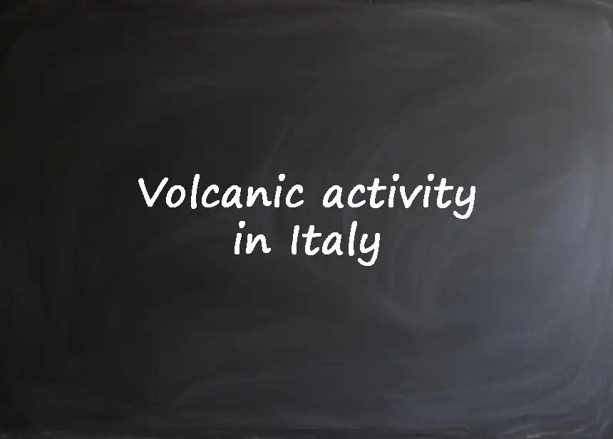 Volcanic activity in italy