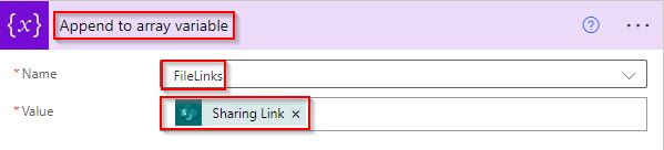 How to create a sharing link for a file or folder using power automate