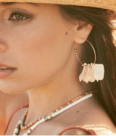 boucles d'oreilles pétales