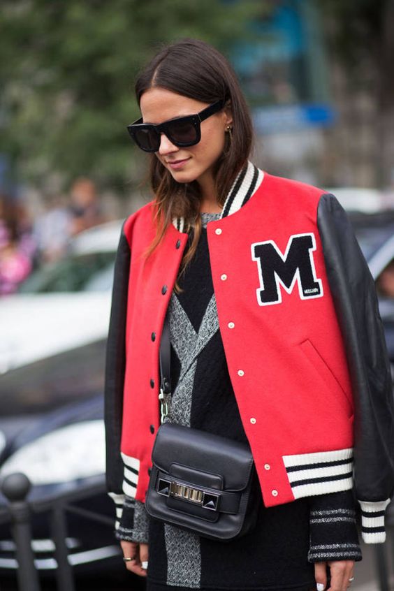blouson teddy rouge