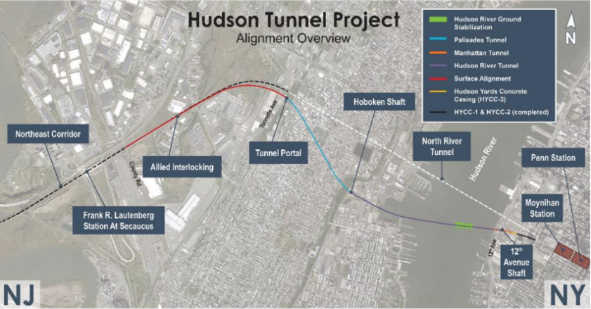 Gateway Secures Final Pieces Of Funding For 16B Hudson River Rail Hudson Tunnel Project Map ENRweb 
