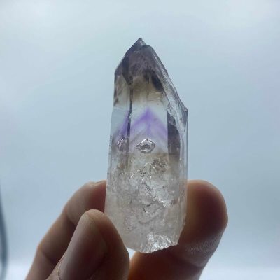 Alternative view of Amethyst with smoky quartz crystal - Goboboseb mountains, Namibia