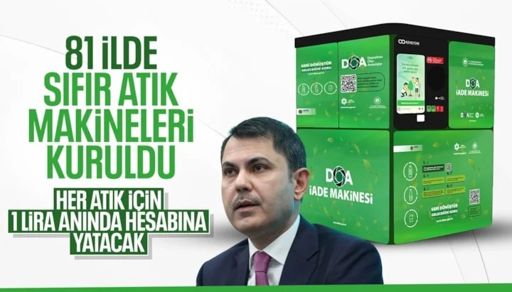 Bakan Kurum Duyurdu: Depozito Yönetim Sistemi (DOA) Başladı! Şişe Başı 1 TL Nakit Kazanç