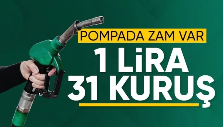 Motorine Zam Geliyor: Litre Fiyatına 1,31 TL Zam Bu Gece Yürürlükte