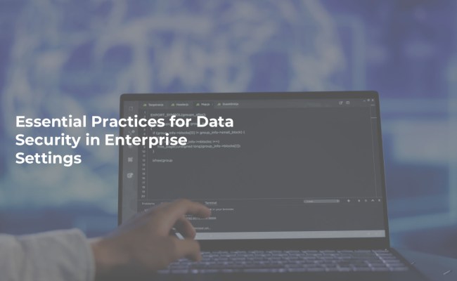 Essential Practices For Data Security In Enterprise Settings