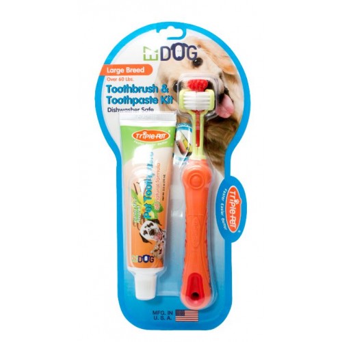 Triple pet toothbrushes