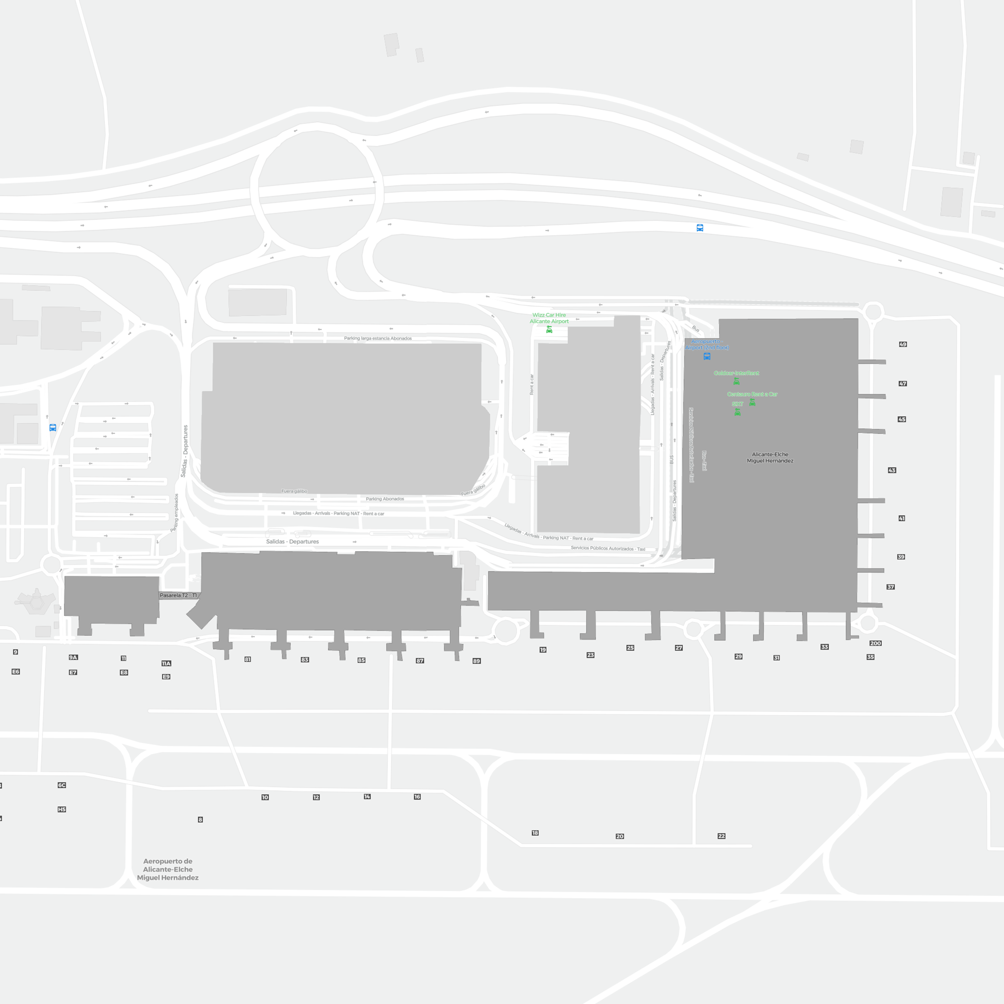 See Airport Maps Of Alicante ALC Eoob Co In ALC Large 