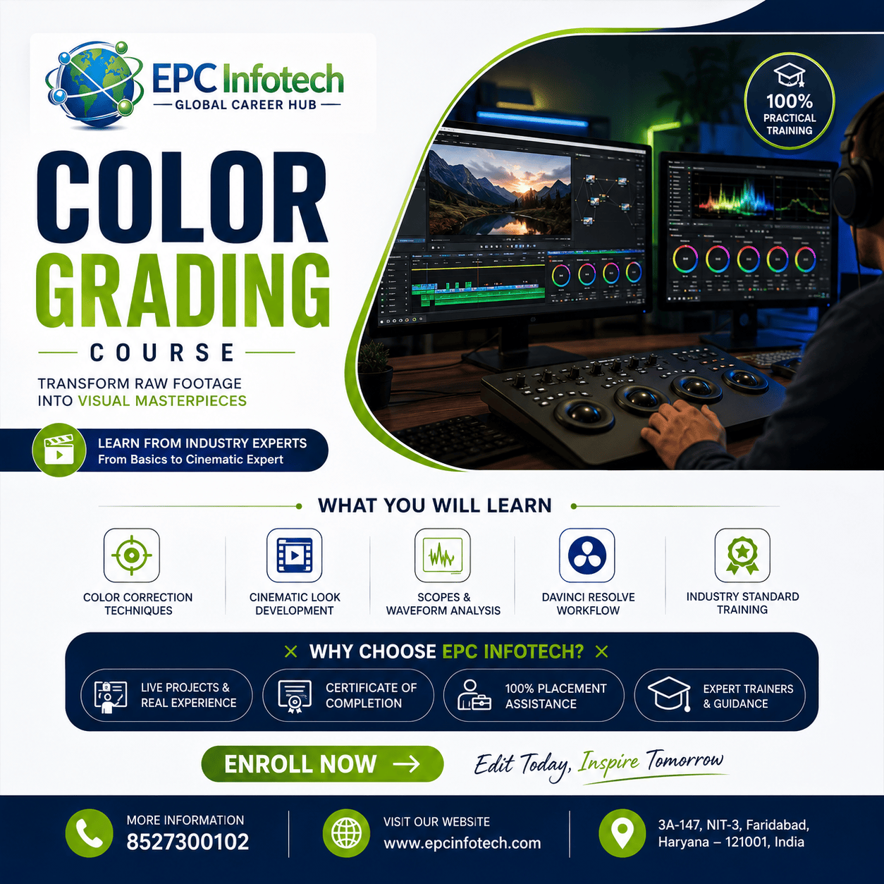 Colour Grading Course in Faridabad with Professional Video Editing Training