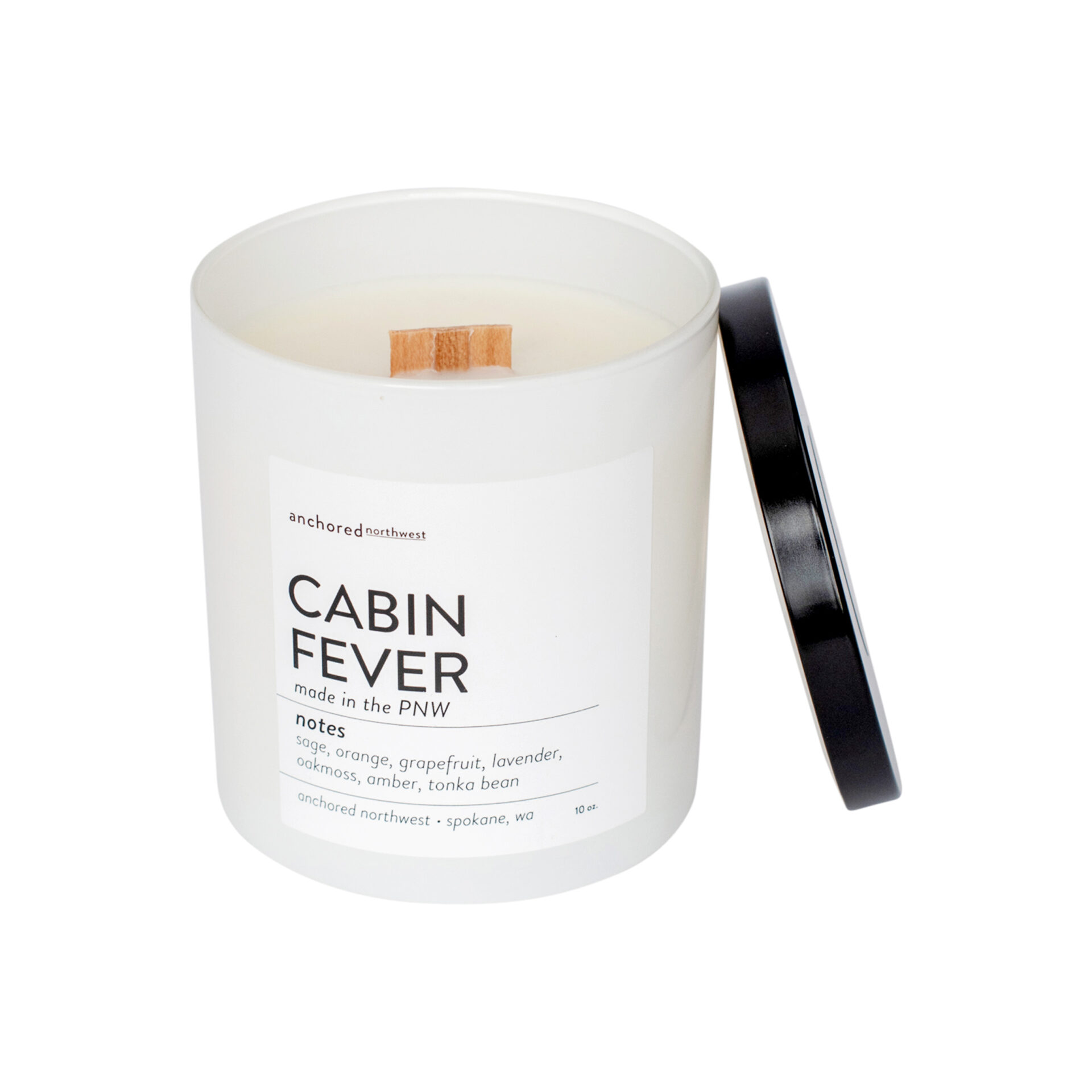 CABIN FEVER rustic tin candle