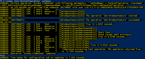 Test-DSCConfiguration