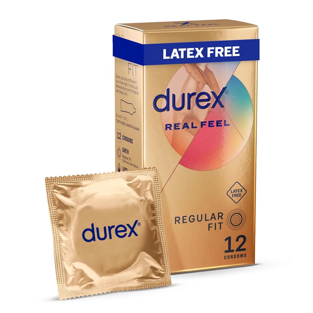 DUREX KONDOMI - REAL FEEL, BREZ LATEKSA, 12 kosov