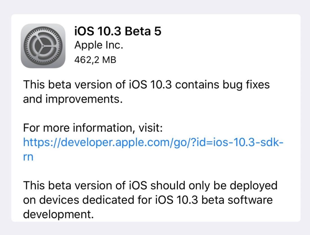 iOS 10.3 beta 5