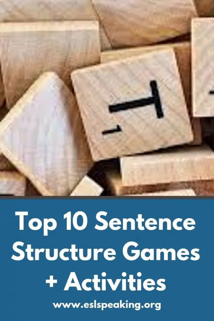sentences structure games top 20 sentence building activities esl