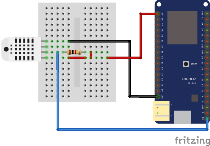 ESP32 and AM2302 sensor example | ESP32 Learning