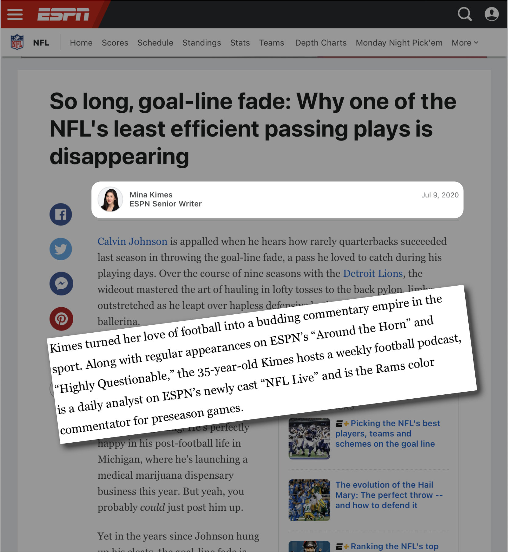Visit espn to view the 2021 nfl standings. Journalism At Espn A Visual Snapshot Espn Front Row