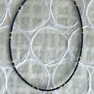 Alternative view of Blue Moon Lapis Stone Choker Necklace