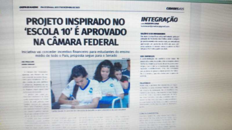 Projeto inspirado no ‘Escola 10’ de Alagoas é aprovado na Câmara Federal e pode beneficiar estudantes de baixa renda em todo o Brasil