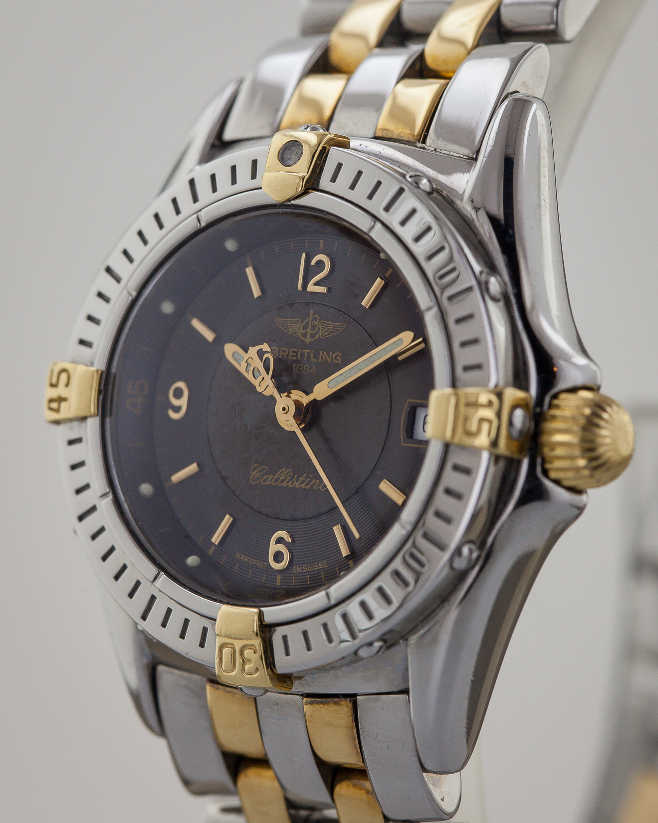 Breitling Callistino Ladies 18K Yellow Gold and Stainless Steel