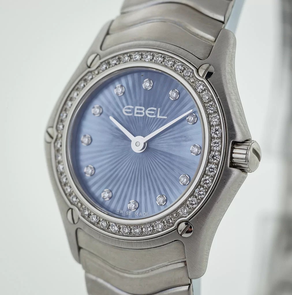 Ebel Classic Wave Ladies, Stainless Steel, MOP Diamond Dial