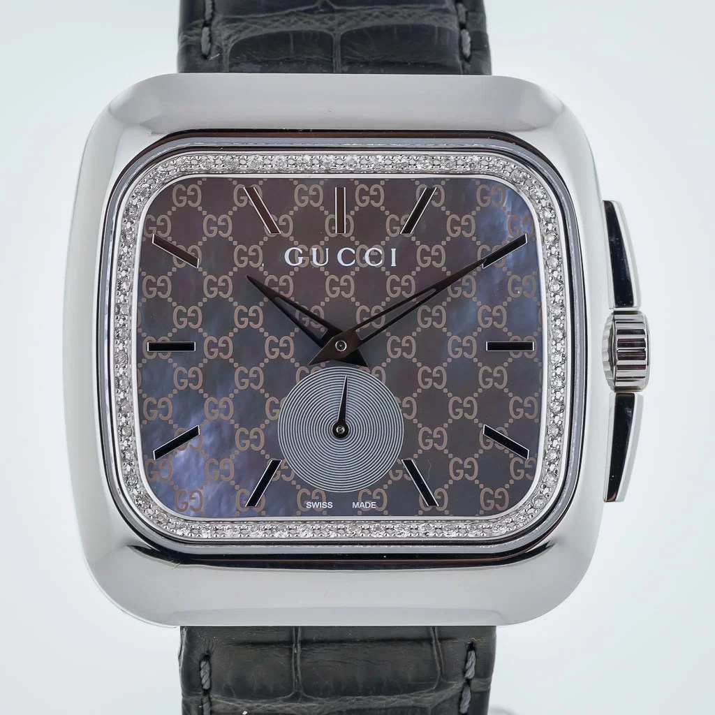 稼働品 Gucci Coupe 131.3 Gucci Coupe 131.3, Mens, Stainless Steel, Diamond Bezel, MOP