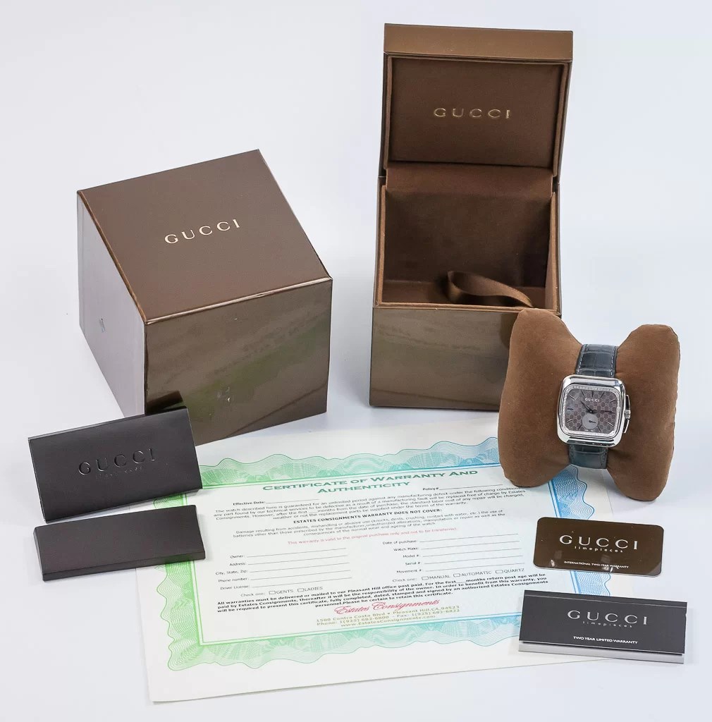 Gucci Coupe 131.3, Mens, Stainless Steel, Diamond Bezel, MOP