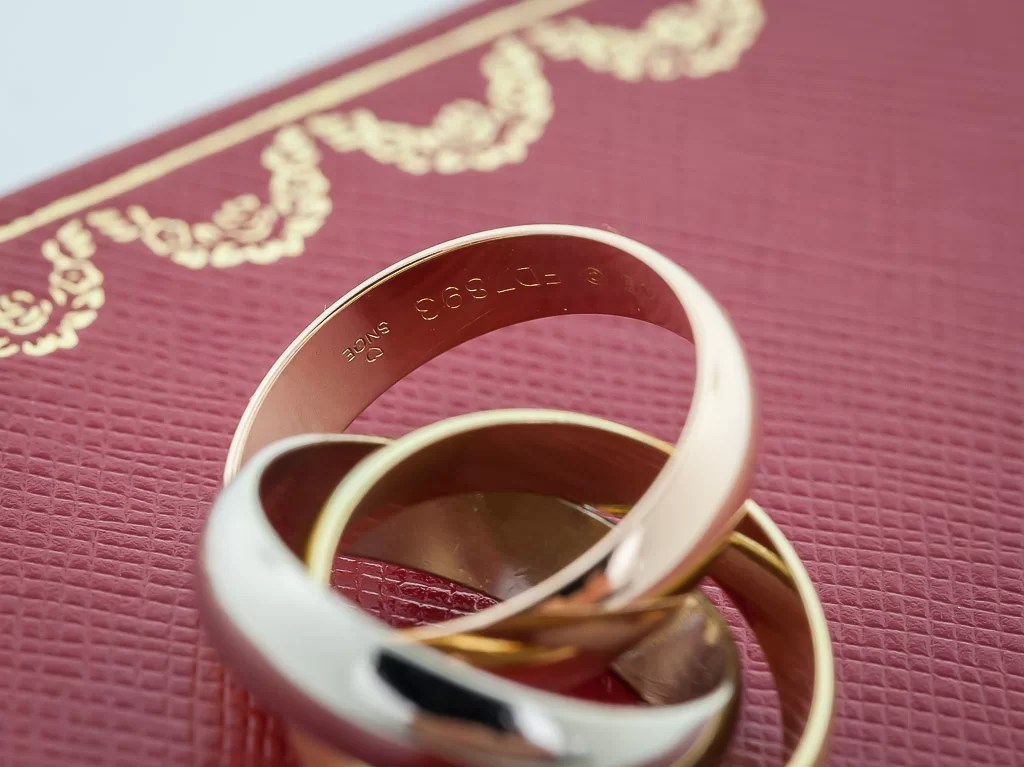 Cartier Trinity Ring, Classic, White Gold, Yellow Gold, Rose Gold