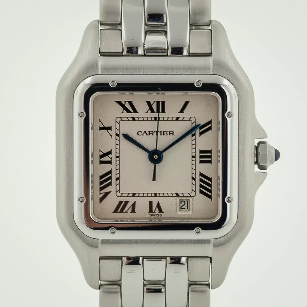 Cartier Panthere Ref 1310 Midsize 27mm Stainless Steel Roman Silver Dial Quartz 1999 Estates Consignments Cartier Panthere Ref 1310 Midsize 27mm Stainless Steel Roman Silver Dial Quartz 1999