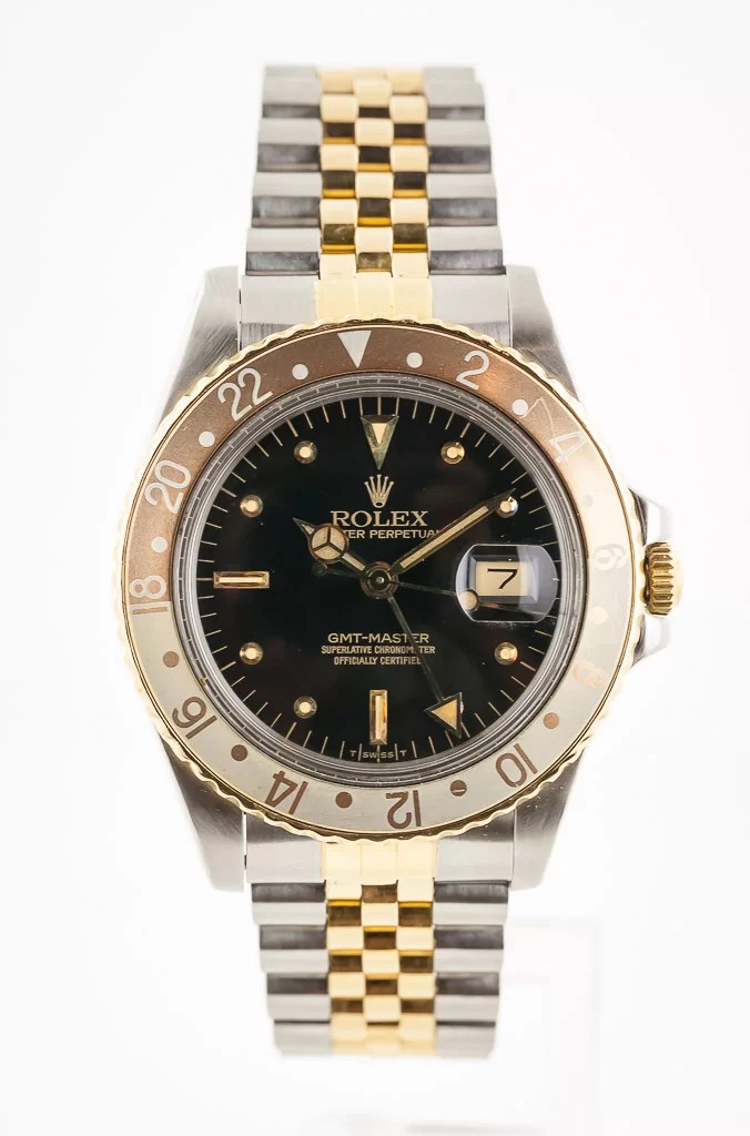 Rolex GMT-Master, Ref 16753, Men's, Stainless Steel and 18K Gold