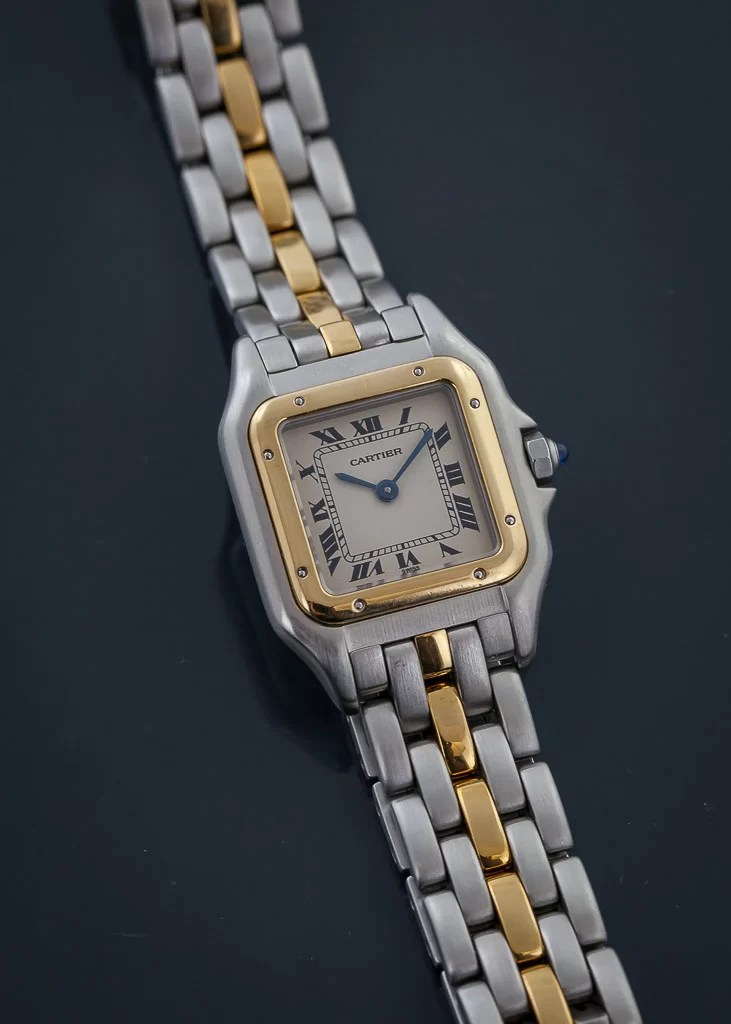 Cartier Panthere Ladies, Ref 166921, One Row 18K Yellow Gold and