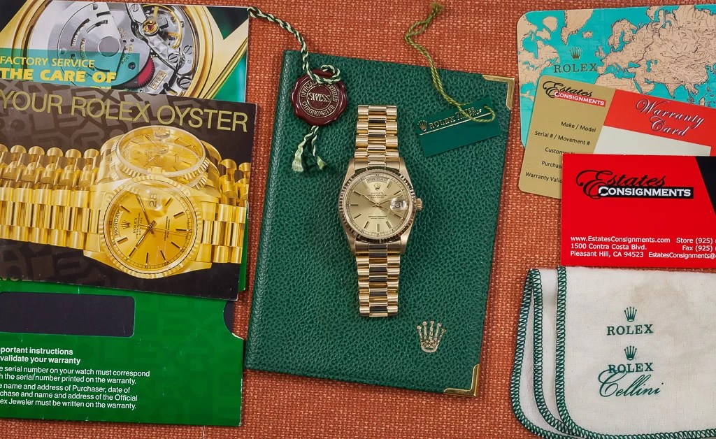 Rolex President Day-Date, Ref 18238, Men's, 18K Solid Yellow Gold