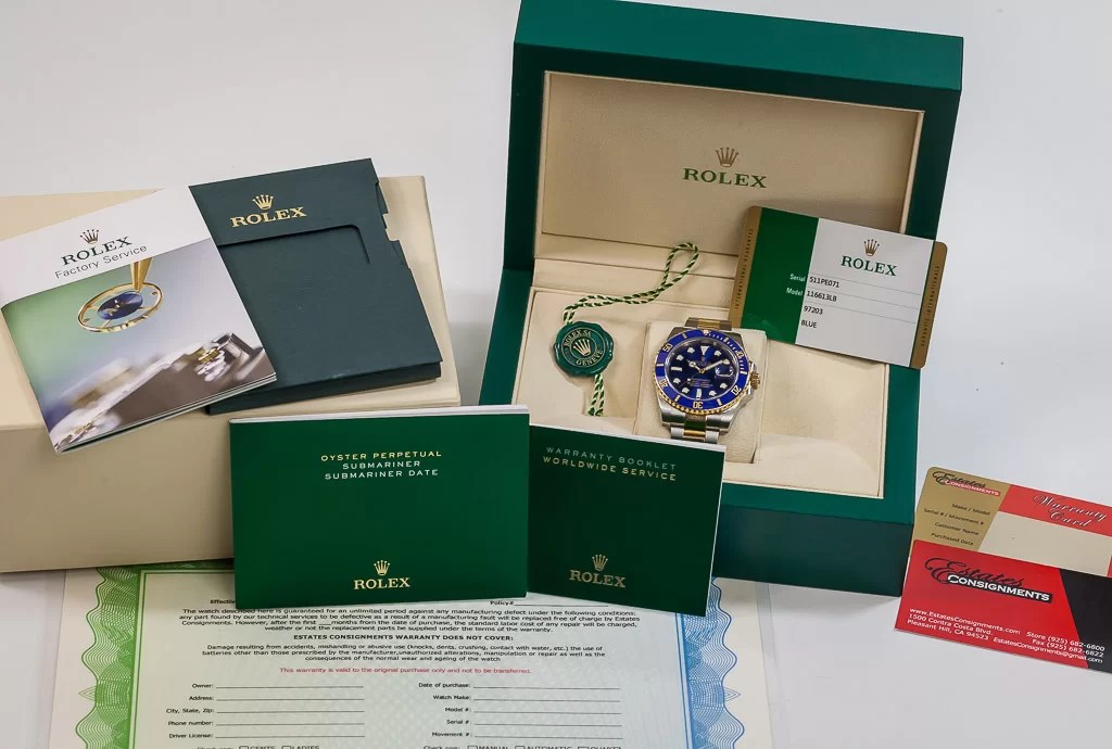 Rolex Submariner Date 40, Ref 116613LB, Men's, St Steel and 18K