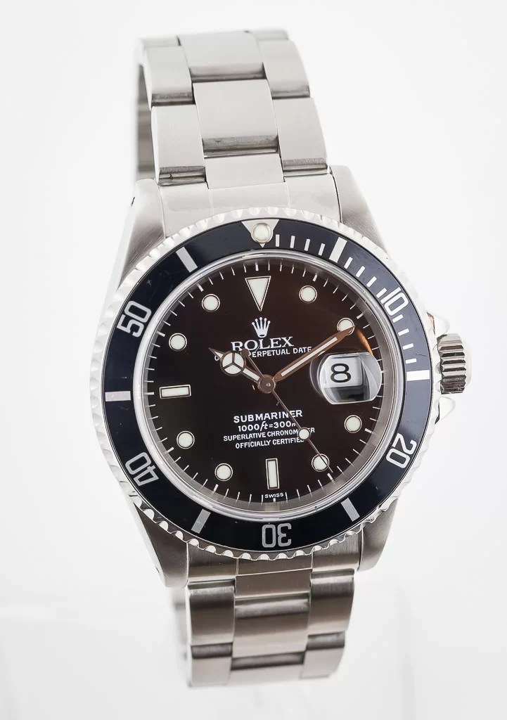 Rolex Submariner Date, Ref 16610, Men's, Stainless Steel, Black