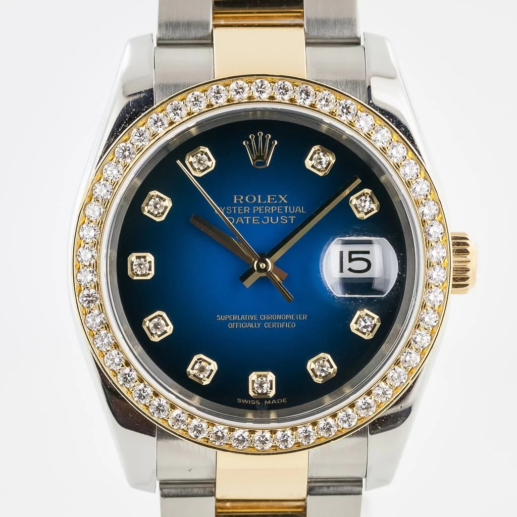 Rolex Datejust 36, Ref 116233, Men's, Stainless Steel & Gold, Blue