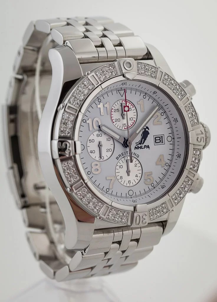 Breitling Super Avenger NHLPA, Ref A13370, Men's, St Steel, White