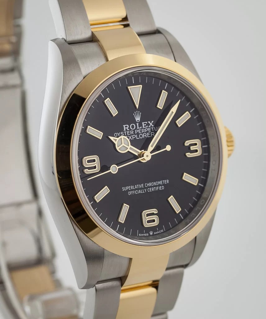Rolex Explorer 36, Ref 124273, Men's, Steel and 18K Gold, Black 3
