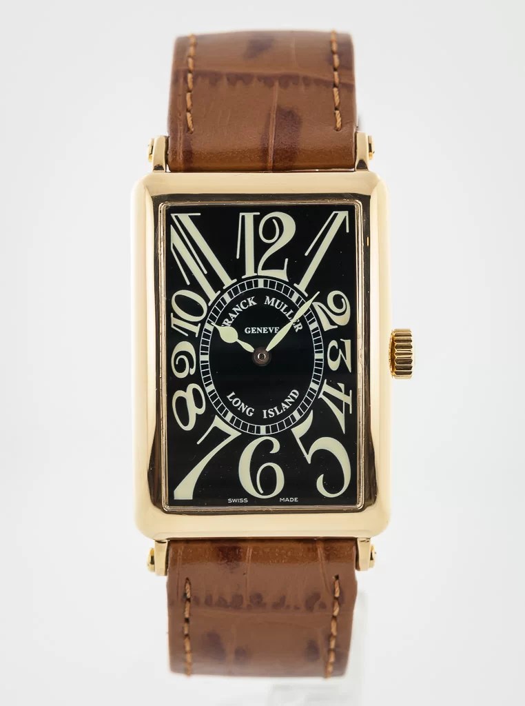 時計 FRANCK MULLER 1000 BC LONG  Franck Muller Long Island, Ref 1000 SC, 18K Yellow Gold, Black