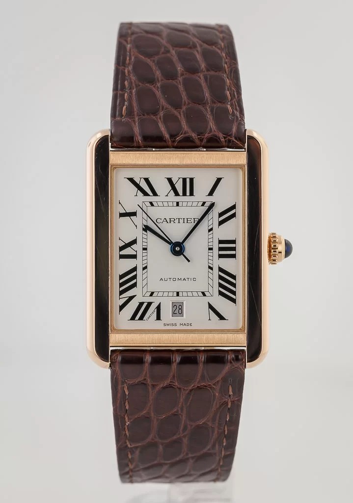 Cartier Tank Solo XL, Ref W5200026, Men's, 18K Rose Gold and Steel