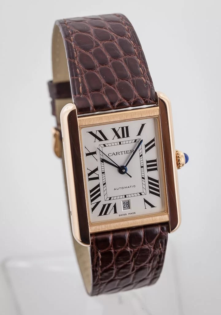 Cartier Tank Solo XL, Ref W5200026, Men's, 18K Rose Gold and Steel