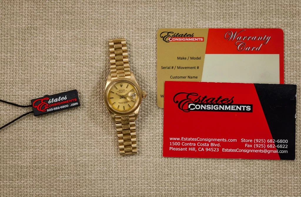 Rolex Datejust 26 Ladies President, Ref 6927, 18K Yellow Gold