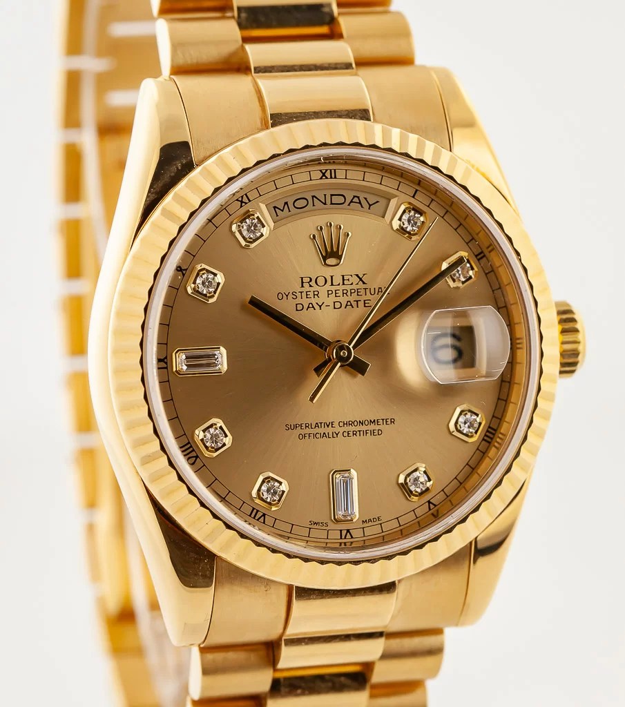 Rolex Day-Date President 36, Ref 118238, Men's, 18K Yellow Gold